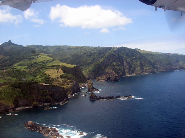 Imagen aérea de las Azores