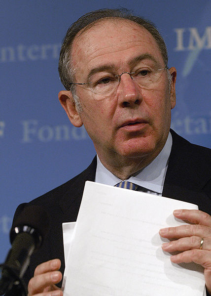 Rodrigo Rato en una conferencia del FMI. Foto: WIKIMEDIA