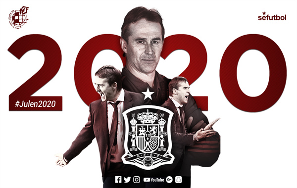 Imagen de promoción de Lopetegui como seleccionador nacional hasta 2020. Foto: RFEF