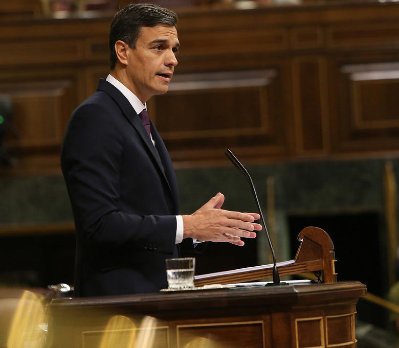 Pedro Sánchez comparece en el Congreso de los Diputados. 